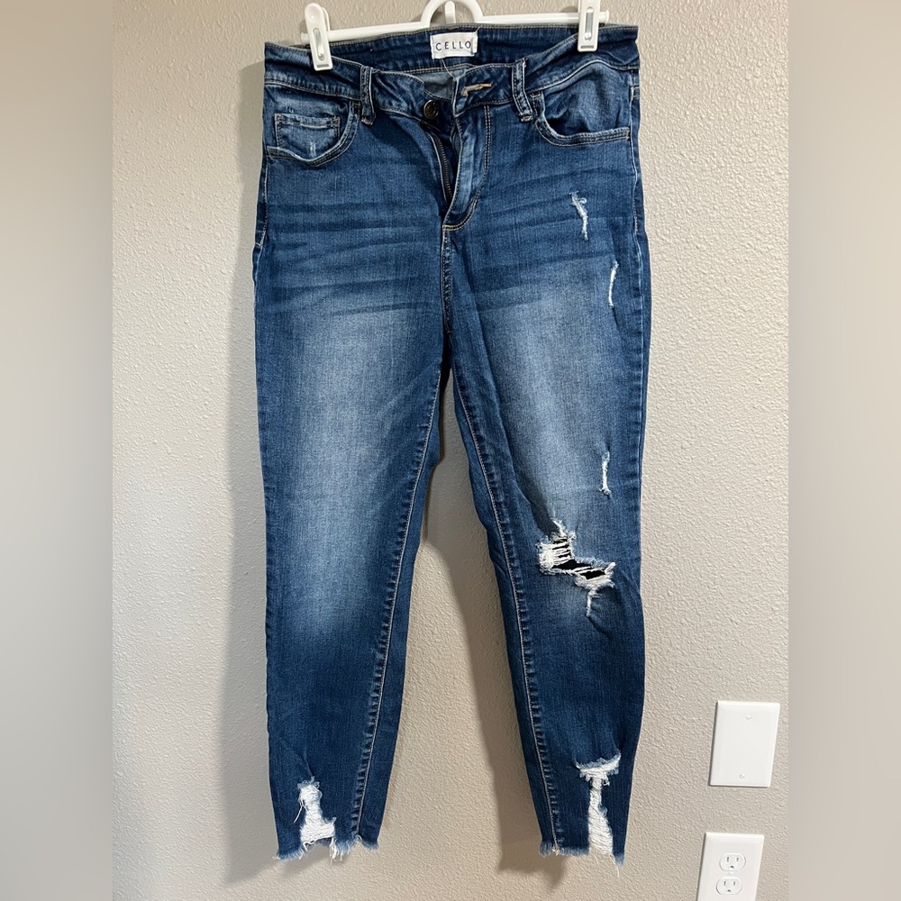 Cello Distressed Women's Blue Jeans